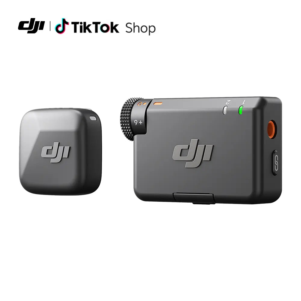 DJI Mic Mini (1 TX + 1 RX), Wireless Lavalier Microphone for Iphone/Camera/Android, Ultralight, Detail-Rich Audio, Noise Cancelling, Automatic Limiting, Vlog, Streaming, 400M Transmission