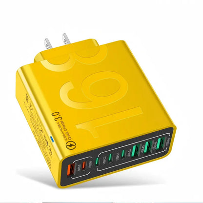 8-Port Fast Charging USB Hub with 4 USB-C and 4 USB-A Ports for Phones, Tablets, and More
